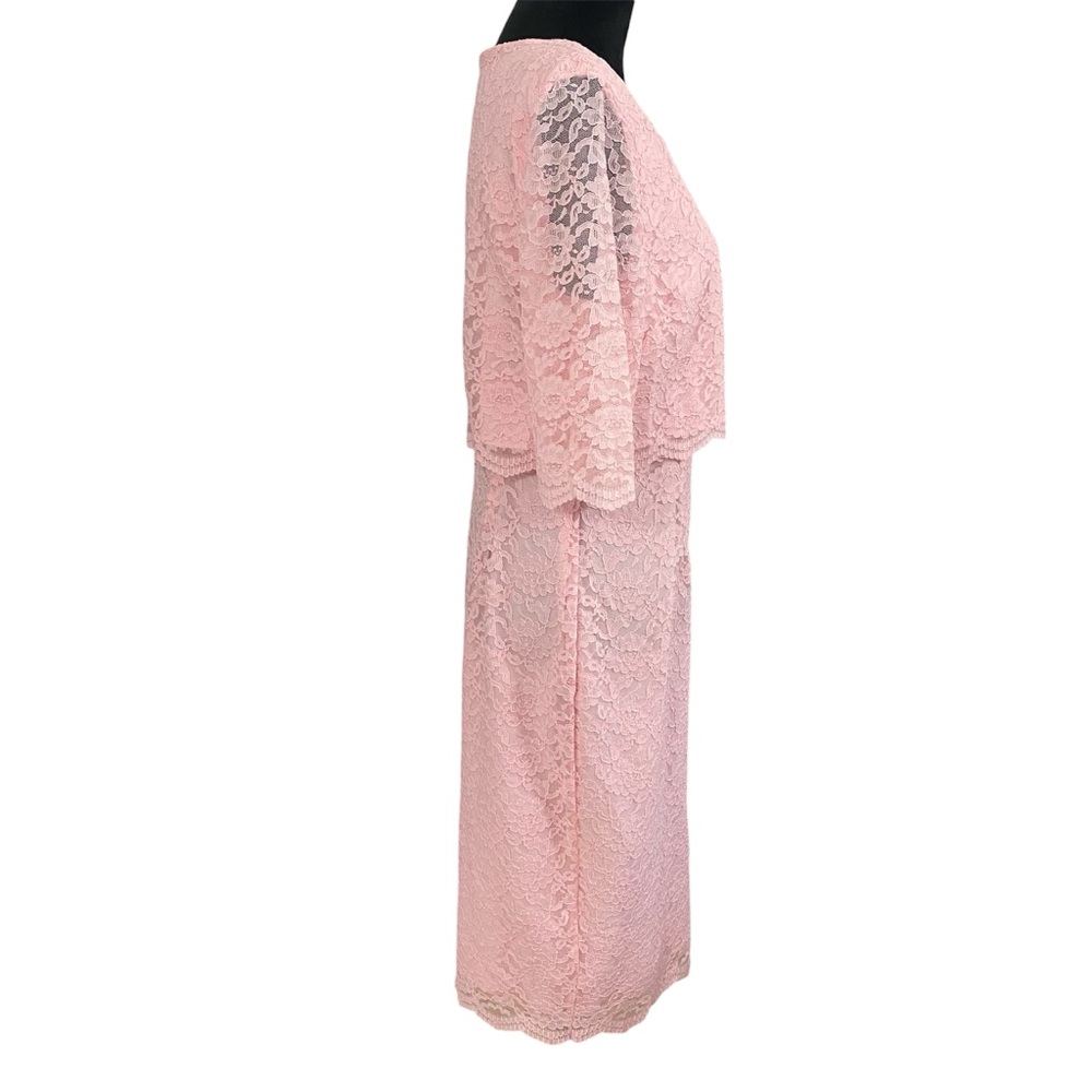 Preston & York Pink Lace Dress Size 12 - Picture 2 of 6